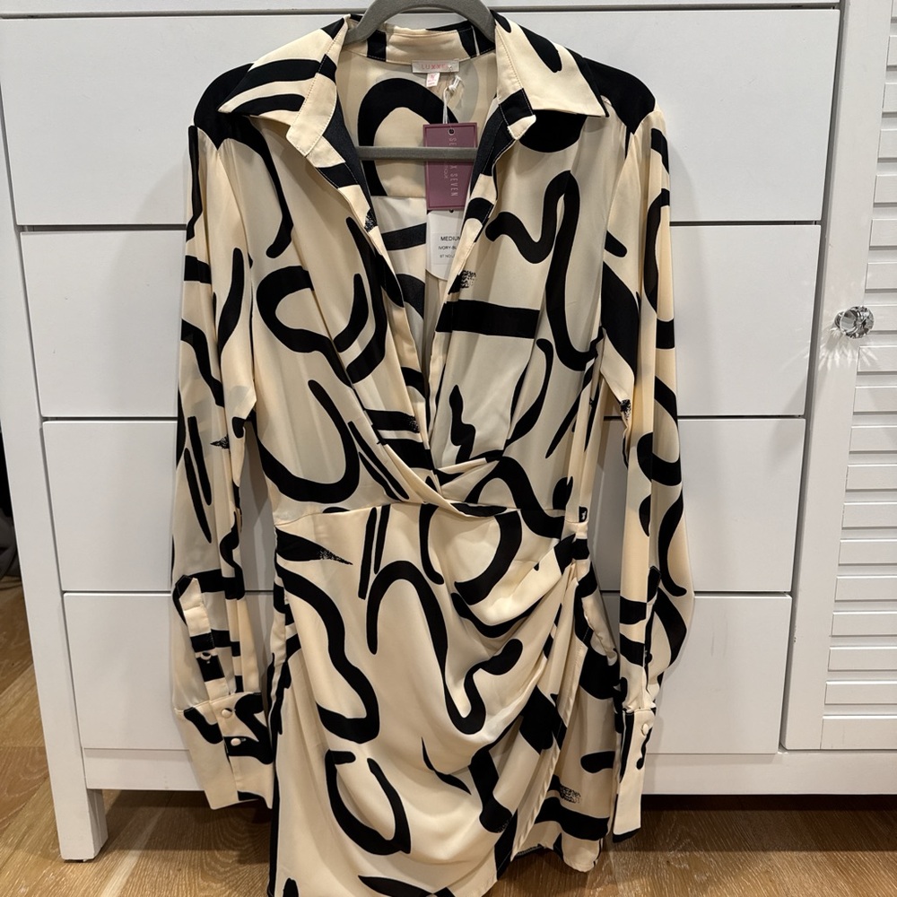 Stylish Black and Cream Women's Dress